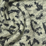 Black Abstract French Terry, Cotton-Poly — photo 3