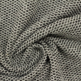 Black Geometric Piqué Knit, Polyester — photo 3