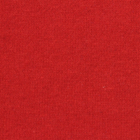 Brushed Cotton Polyester French Terry Fabric, 250 gsm, 175 cm — Red