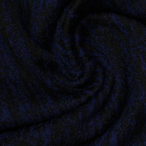 Jacquard Polyester Stretch Interlock Knit Fabric, 205 gsm — Black