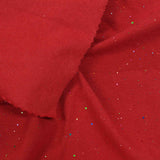 Red Glitter-Dot Jersey Knit, Cotton — photo 3