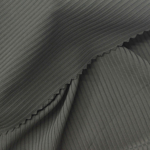 Polyester Stretch Rib Knit Fabric, 200 gsm, 160 cm — Green