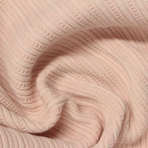 Jacquard Polyester Stretch Knit Fabric, 440 gsm, 145 cm — Pink