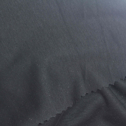 Black Interlock Knit, Cotton