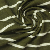 Olive Stripes French Terry, Viscose — photo 3