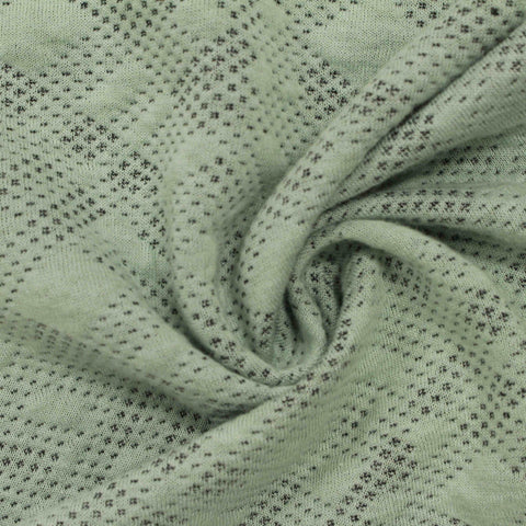 Light Green Diamond Jacquard, Poly-Cotton