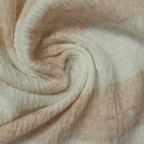 Striped Polyester Stretch Crepe Fabric, 170 gsm, 125 cm — Beige