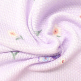Purple Floral Waffle Knit, Poly-Viscose — photo 3