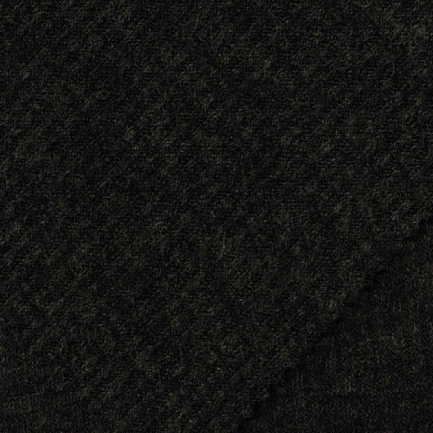 Dark Grey Heathered-Marl Rib Knit, Poly-Viscose, 201 gsm