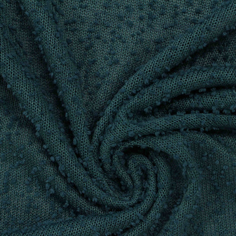 Teal Dots Chunky Knit, Polyester