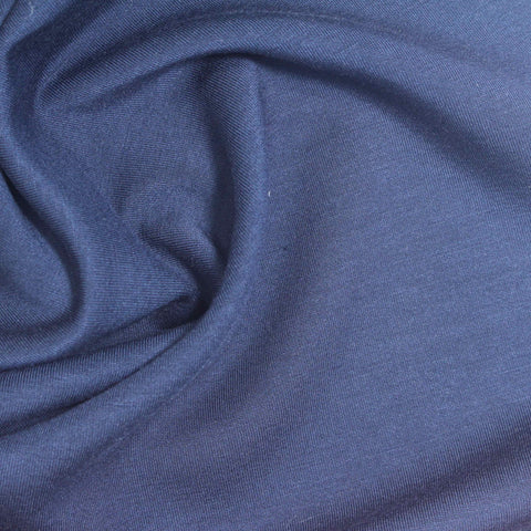 Polyester Viscose Stretch Scuba Knit Fabric, 240 gsm, 170 cm — Blue