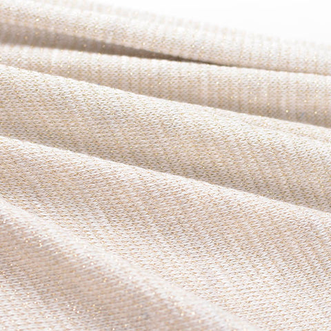 Light Beige Heathered-Marl Chunky Knit, Viscose-Poly, 255 gsm