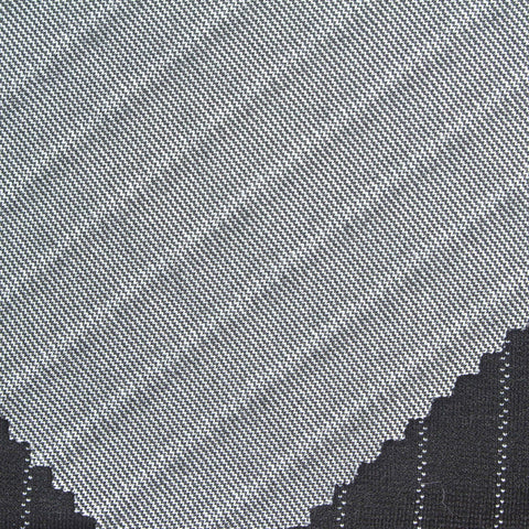 White Vertical-Stripe Ponte Knit, Viscose-Nylon