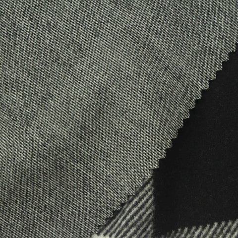 Black Check Jacquard, Poly-Viscose, 299 gsm