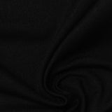 Polyester Stretch Interlock Knit Fabric, 369 gsm, 160 cm — Black — photo 3