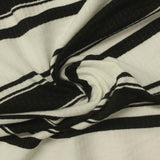 Black Horizontal-Stripe Knit, Poly-Viscose — photo 3