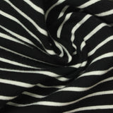 Black Horizontal-Stripe Jersey Knit — photo 3