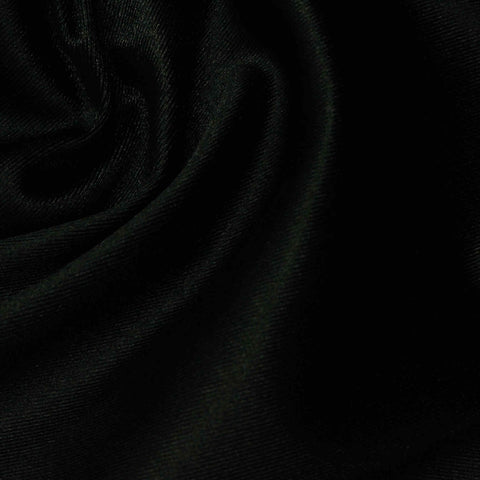 Polyester Stretch Satin Fabric, 250 gsm, 155 cm — Black