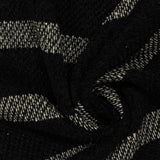 Black Horizontal-Stripe Chenille, Polyester — photo 3