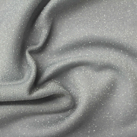 Grey Marl Chunky Knit, Poly-Metallic