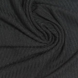 Dark Grey Pinstripe Rib Knit, Viscose — photo 3