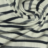 Dark Blue Stripes Rib Knit — photo 3