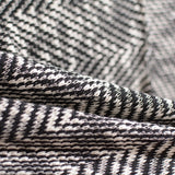 Black Chevron Chunky Knit, Cotton-Poly — photo 3