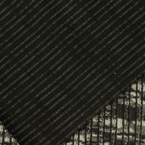 Black Check Jacquard, Polyester, 255 gsm
