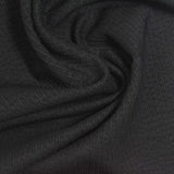 Viscose Polyester Stretch Rib Knit Fabric, 300 gsm, 155 cm — Black — photo 3