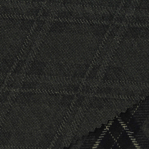 Dark Grey Argyle Jacquard, Poly-Viscose