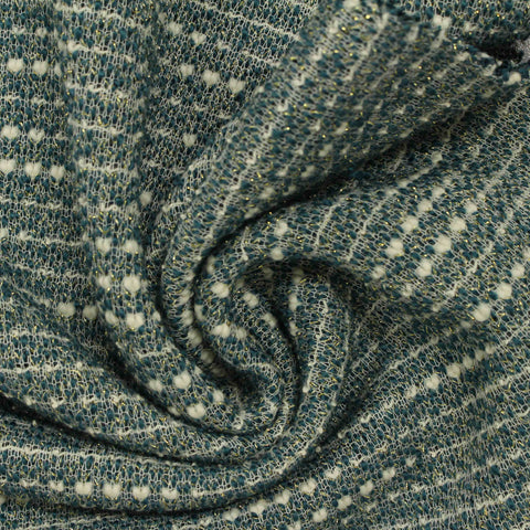 Cream Irregular-Dot Chunky Knit, Poly-Cotton