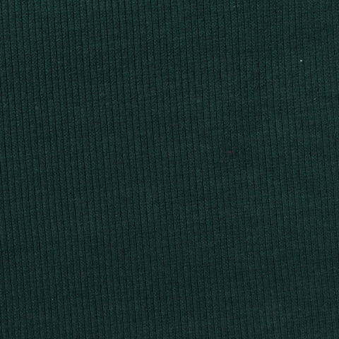 Cotton Polyester Stretch Rib Knit Fabric, 310 gsm — Green