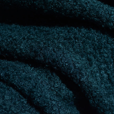 Polyester Chunky Knit Fabric, 302 gsm, 172 cm — Blue
