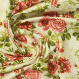 Printed Polyester Stretch Jersey Knit Fabric, 110 gsm, 152 cm — Yellow — photo 3