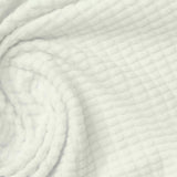 Polyester Stretch Fleece Fabric, 260 gsm, 150 cm — White — photo 3