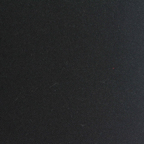 Polyester Viscose Stretch Piqué Knit Fabric — Black