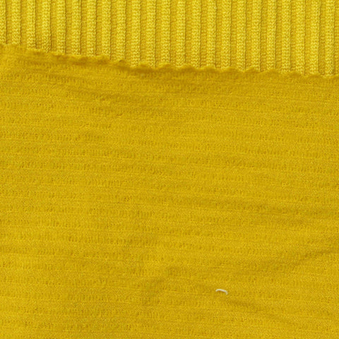 Polyester Stretch Rib Knit Fabric, 260 gsm, 144 cm — Yellow