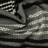 Grey Horizontal-Stripe Jersey Knit, Poly-Viscose — photo 3