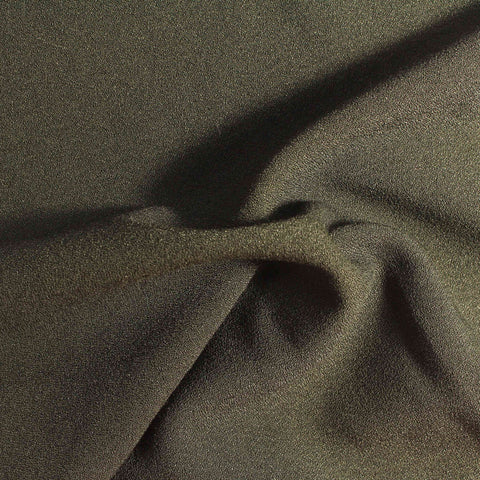 Polyester Viscose Stretch Linen-Look Fabric, 226 gsm — Brown