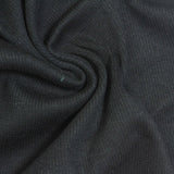 Cotton Polyester Stretch Rib Knit Fabric, 278 gsm, 118 cm — Black — photo 3