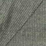 Heather Grey Marl Rib Knit, Poly-Viscose — photo 3