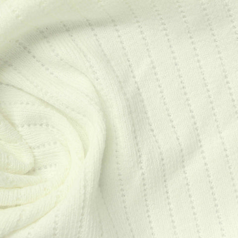 Jacquard Polyester Cotton Stretch Rib Knit Fabric, 300 gsm, 165 cm — Beige