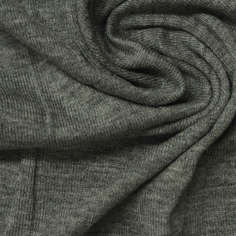 Dark Grey Heather Jersey Knit, Viscose