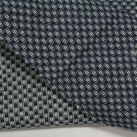 Jacquard 100% Cotton Poplin Fabric, 112 gsm, 145 cm — Navy