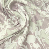 Light Green Abstract-Floral Jersey Knit, Polyester — photo 3