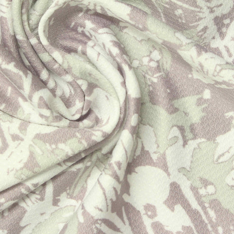 Light Green Abstract-Floral Jersey Knit, Polyester