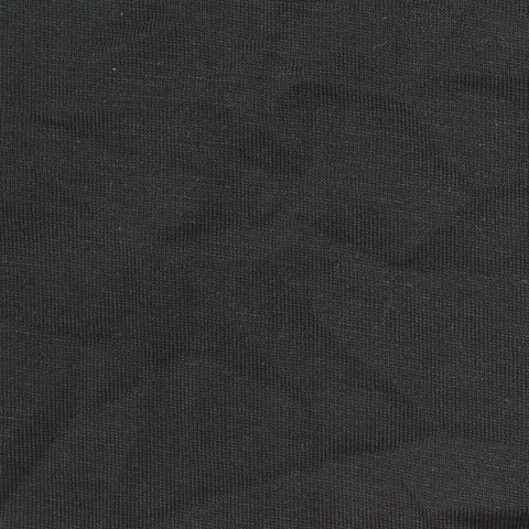 Polyester Stretch Jersey Knit Fabric, 155 gsm, 175 cm — Black