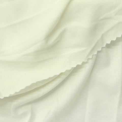 Brushed Polyester Stretch Milk Silk Knit Fabric, 167 gsm, 150 cm — Beige