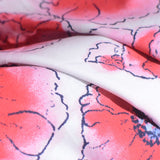 Red Floral Poplin, Cotton — photo 3