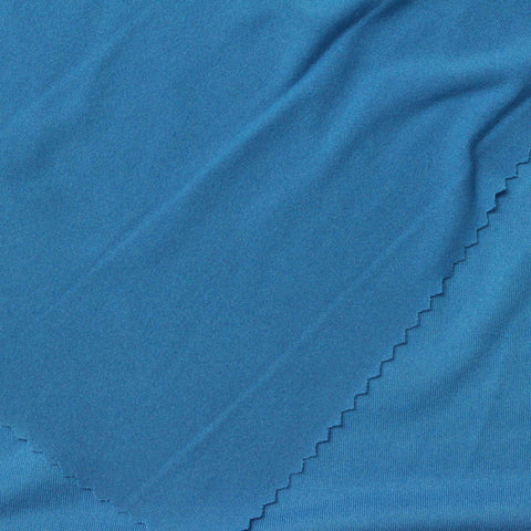 Polyester Stretch Milk Silk Knit Fabric, 175 gsm, 165 cm — Blue